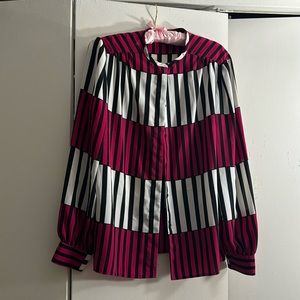 Modern Striped Long Sleeved Blouse